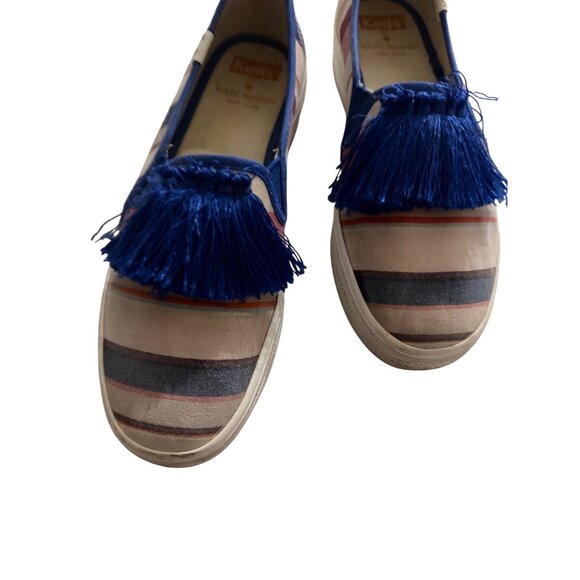 KEDS x Kate Spade Striped Slip On Sneakers Size 5 - Picture 4 of 7